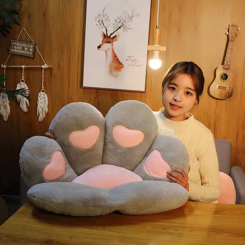 Heart-Center Kawaii Paw Cushion