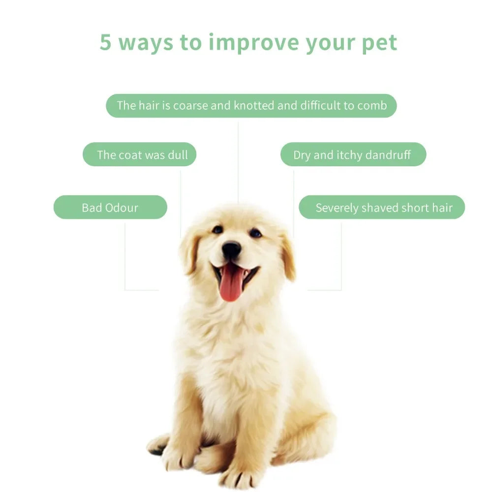 228ML Soothing Pet Grooming Shampoo for Sensitive Skin - Hypoallergenic Formula for Cats and Dogs