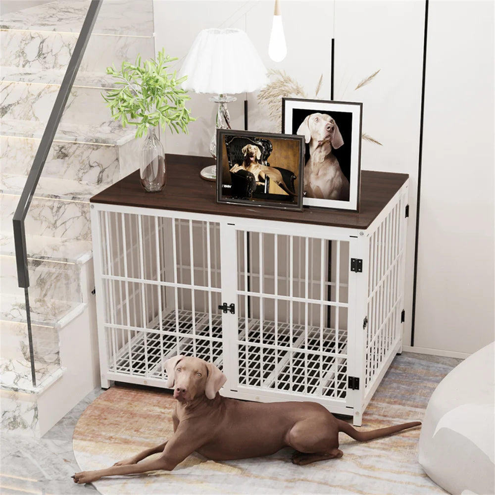 Luxury Wooden Dog Crate Furniture & Side Table